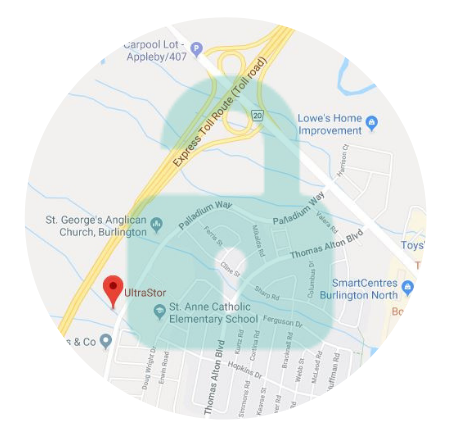 burlington location map